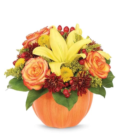 Elegant Pumpkin Spice Bouquet Floral Arrangement