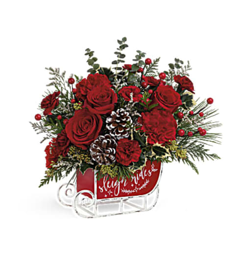 Christmas Vintage Bouquet. An arrangement by Tallevast Florist.