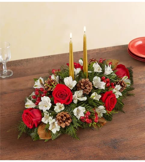 Wonderous Table Centerpiece. An arrangement by L and J Blooms.