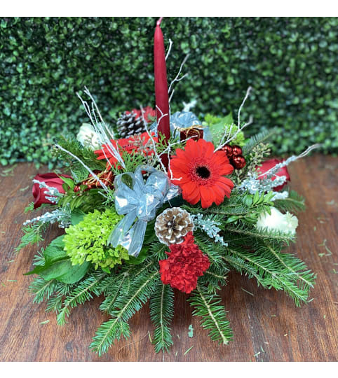 The Christmas Glow. An arrangement by NJ Bergen Florist At Northvale.