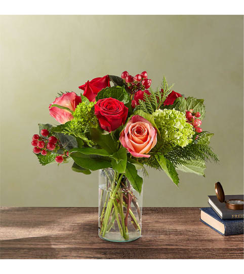Tinsel Town. An arrangement by L and J Blooms.