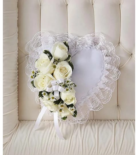 LACE HEART PILLOW