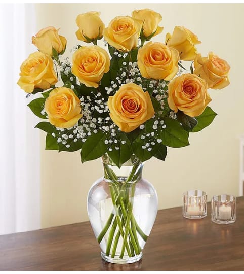 Elegant Premium Long Stem Yellow Roses