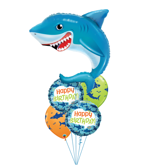 Birthday Fun Sharks Cheerful Balloon Bouquet