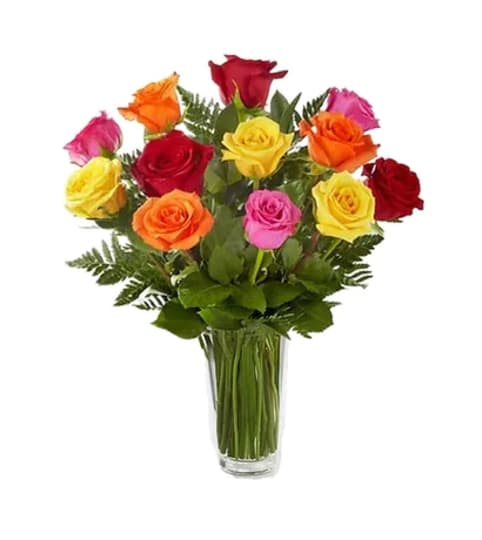 Assortment Color of Roses. An arrangement by Salinas Floral and Gifts.