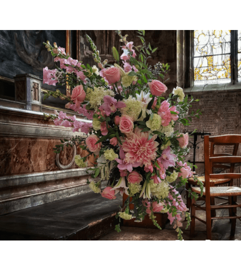 Softly Spoken Pink Spray. An arrangement by Loyalist Flowers.