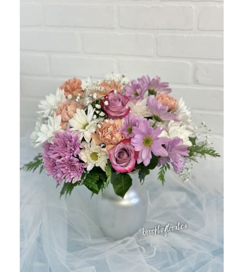 Pastel Ballet. An arrangement by Brooklin Floral and Garden Shoppe Inc..