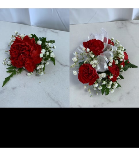 Red Carnation and Boutonniere Set