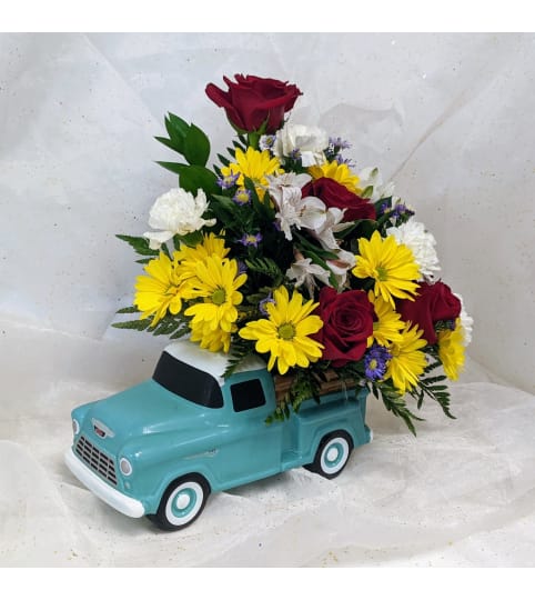 Blue Violet '55 Chevy Bouquet