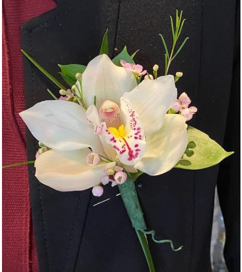 Elegant Orchid Boutonierre