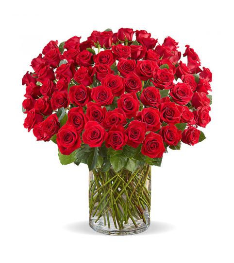 100 Luxury Red Roses (Pre- Order Special!)