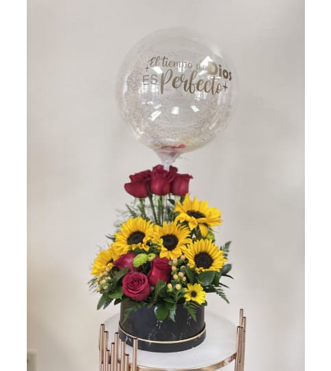 hello sunshine with custom message balloon