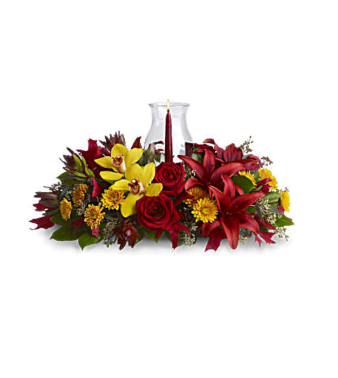 Elegant Glow of Gratitude Centerpiece