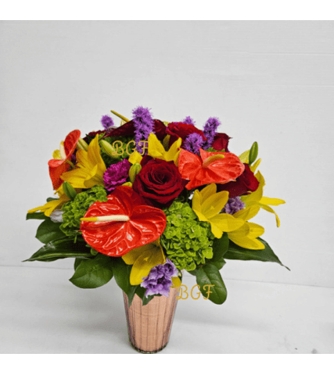 Tropical Full Color Unique. An arrangement by Aventura Blooming Petals.
