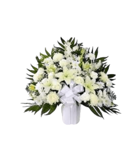 Heartfelt Sympathies™ White Standing Sympathy Basket