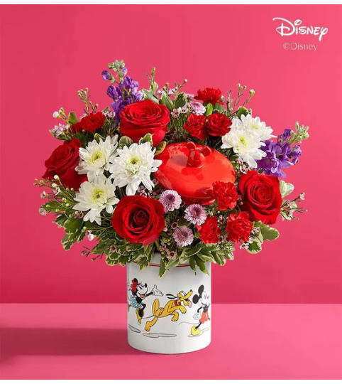 DISNEY ROMANCE. An arrangement by J.D. Ballantine's Flowers and Gifts.