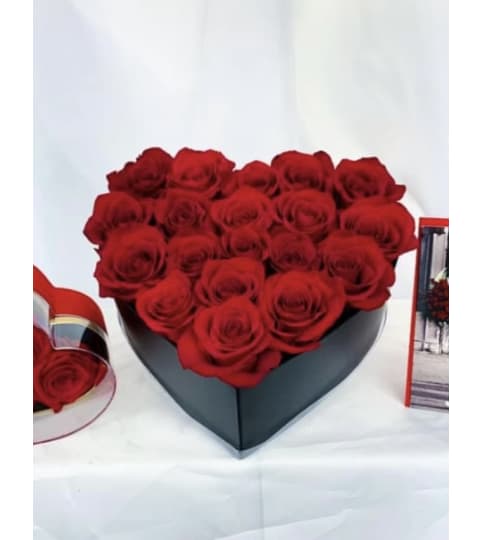 Modern Love Box. An arrangement by Commerce Flowers.