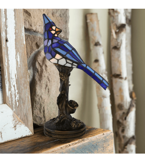 Blue Jay Tiffany Lamp