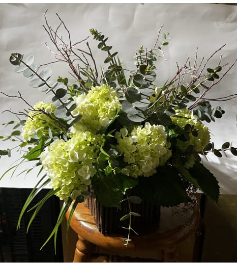 In the Green Hydrangeas & Eucalyptus