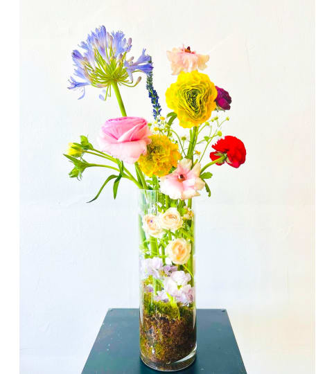 Seasonal Blooms in Vase