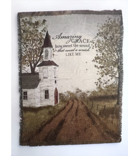 Amazing Grace Church Tapestry Throw