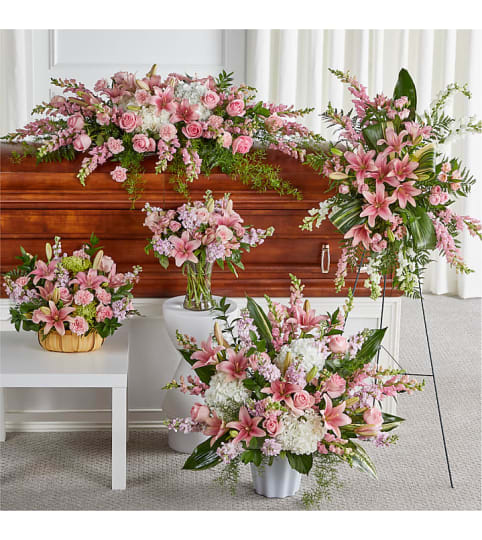 Funeral Package Pink Blooms