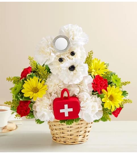 CURE ALL DOG. An arrangement by J.D. Ballantine's Flowers and Gifts.