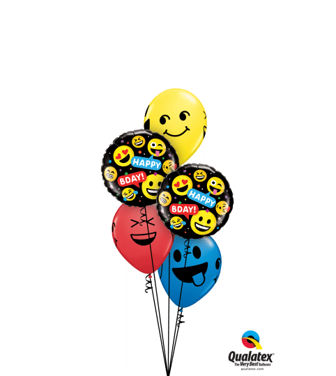 Smileys Happy Birthday Classic Balloon Bouquet