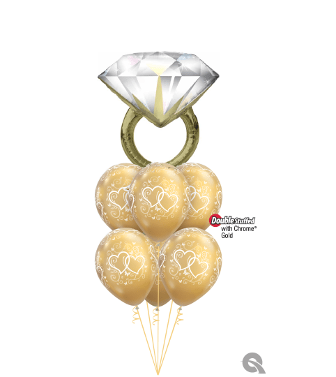 Diamond Wedding Ring Awesome Balloon Bouquet