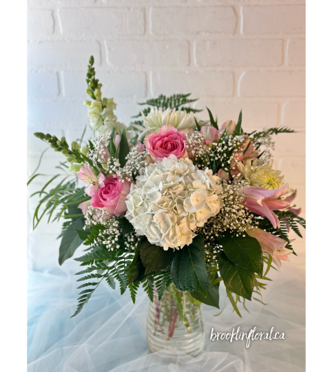 Make You Blush!. An arrangement by Brooklin Floral and Garden Shoppe Inc..