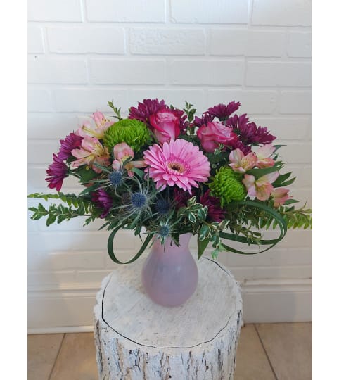 Pleasantly in the Pink. An arrangement by Loyalist Flowers.