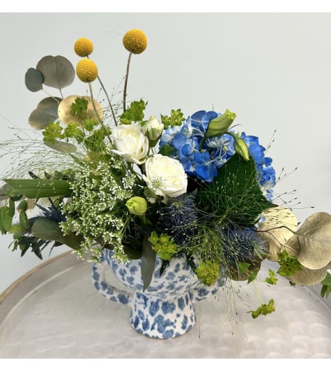 Mediterranean fun in the sun. An arrangement by Blossoms On The Trail.