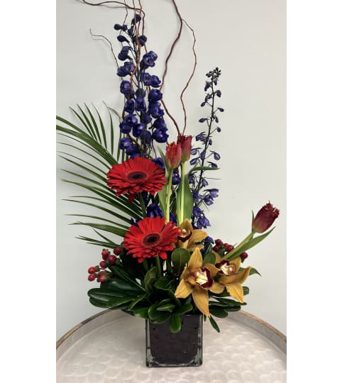Moody and Modern- sky high. An arrangement by Blossoms On The Trail.
