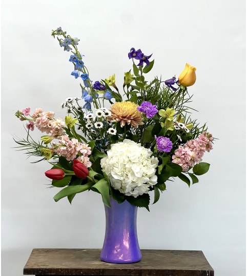 Mother's Garden vase arrangement. An arrangement by Blooming Boutique Florist.