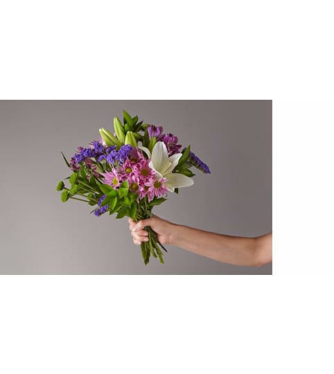 Lavender Fields Mixed Flower Bouquet By Twigs And Blooms Florist. An arrangement by Twigs and Blooms Florist.