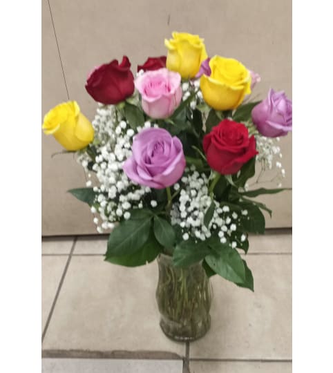 Mixed Rose Arrangement