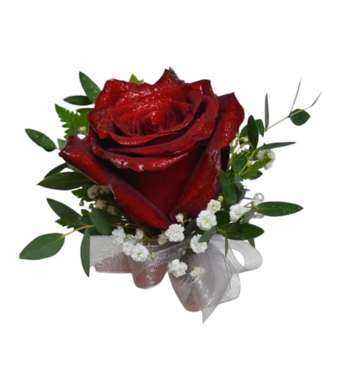 Traditional Red Rose Boutonniere