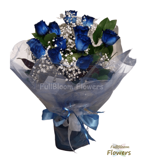 Dozen Blue Rose Bouquet