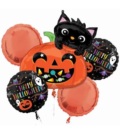 Halloween Night Super Fun Foil Balloon Bouquet. An arrangement by Balloon Bouquets Plus.