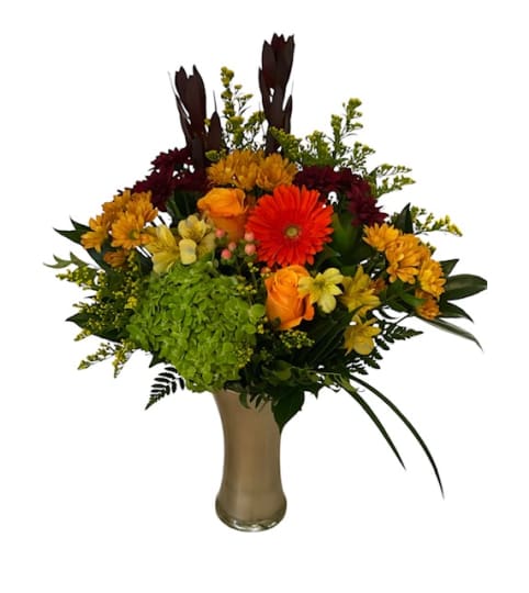 Autumn Burst. An arrangement by Loyalist Flowers.