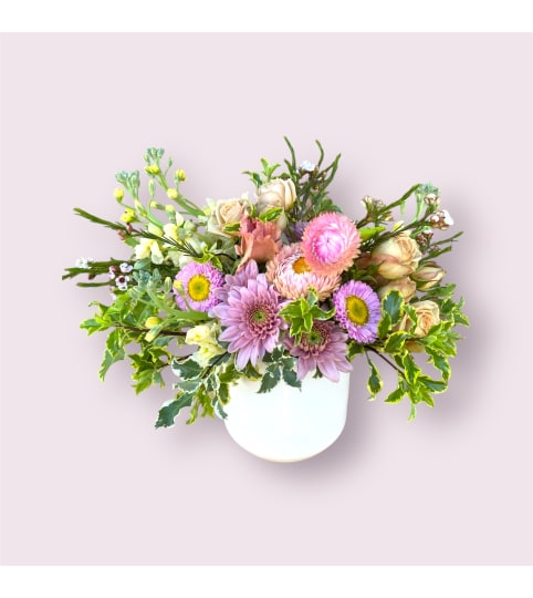 Pastel Enchanted Garden. An arrangement by Lilac and Honey Floral Design Studio.