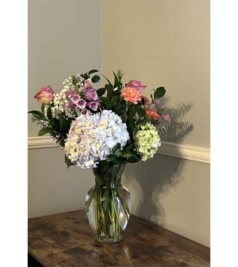 Serene Petal Symphony. An arrangement by Kelly Ann's Floral.