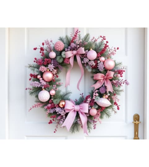 Girly Girl Door Wreath. An arrangement by L and J Blooms.