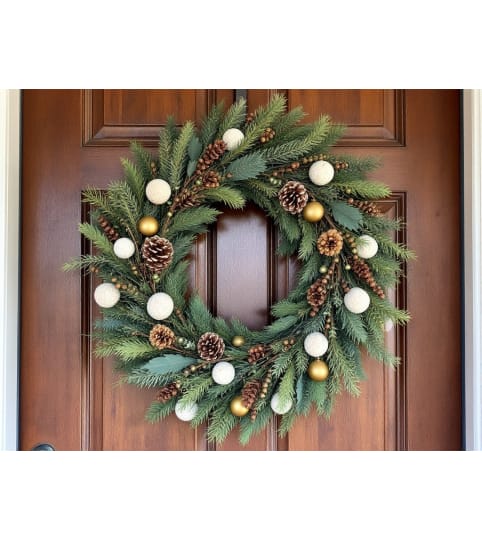 Farm Fields Wreath. An arrangement by L and J Blooms.
