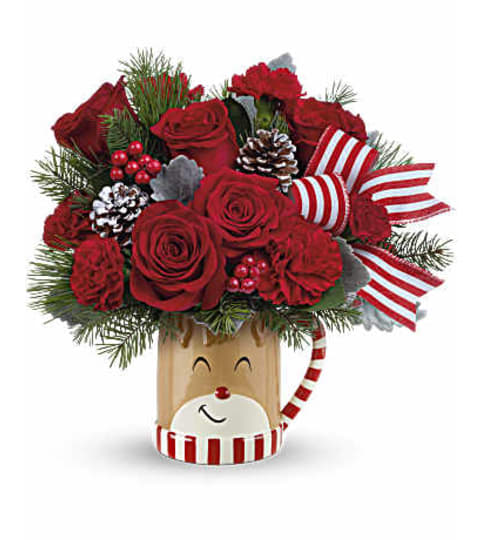 REINDEER WISH BOUQUET. An arrangement by Fine's Flowers.