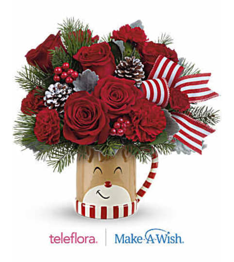 Send A Hug Reindeer Wish Bouquet. An arrangement by L and J Blooms.