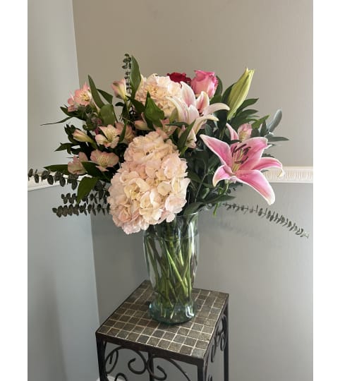 Pink Petal Serenade. An arrangement by Kelly Ann's Floral.
