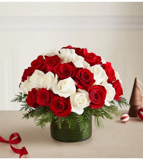 CANDY CANE SWIRL. An arrangement by J.D. Ballantine's Flowers and Gifts.