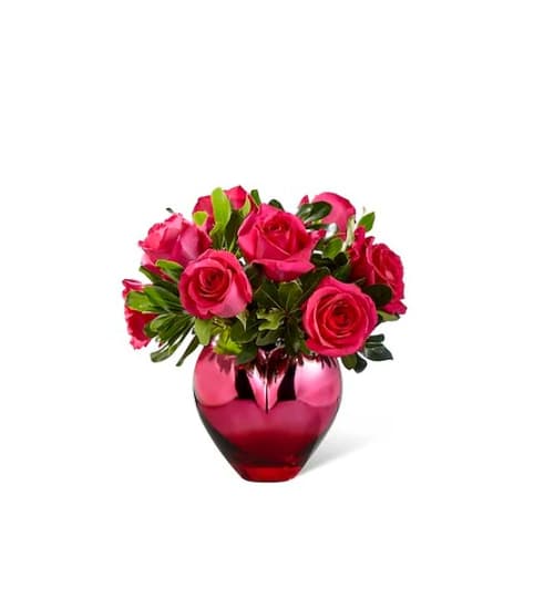 Sally's Red Roses Heart. An arrangement by Triple A Florist.