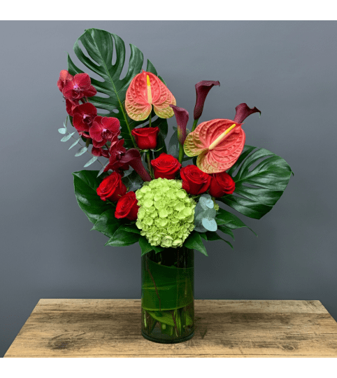 Tropical Love. An arrangement by Langdon Florist of Tribeca.